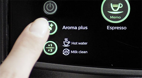 Nastaven&iacute; s&iacute;ly aromatu u&nbsp;espresovače Philips